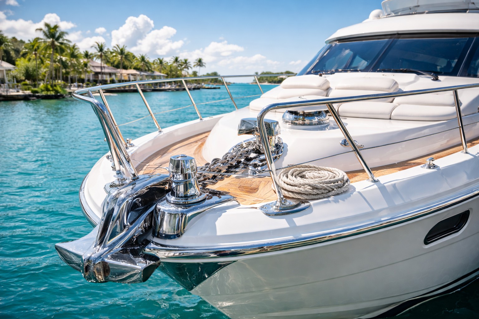 Detalle de embarcación de lujo